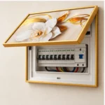 Cache-Disjoncteur 3D Magnolia Blanc & Or – Image 3