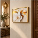 Cache-Disjoncteur 3D Magnolia Blanc & Or – Image 4