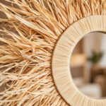 Miroir Soleil en Raphia Naturel – Image 3
