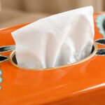 Boîte à mouchoirs Équestre orange et turquoise – Image 4