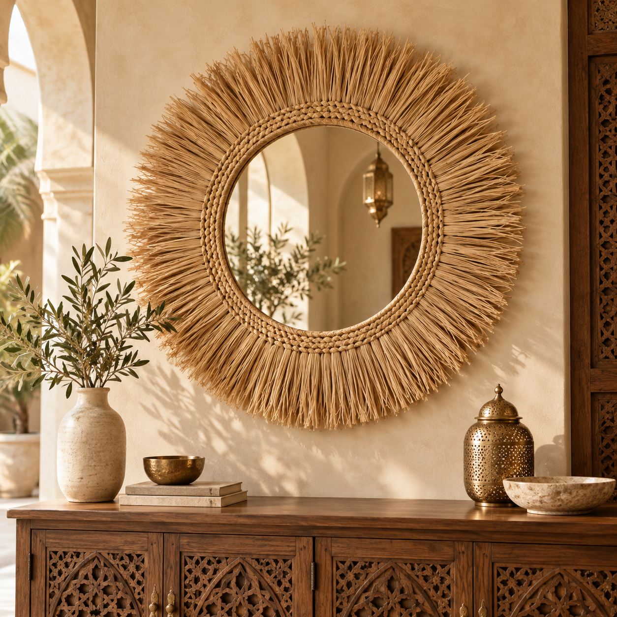 Miroirs artisanaux marocains pour décoration intérieure