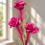 Roses et plumes artificielles décoratives – Image 6