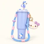 Gobelet isotherme Hello Kitty bleu — Bandoulière et peluche – Image 2