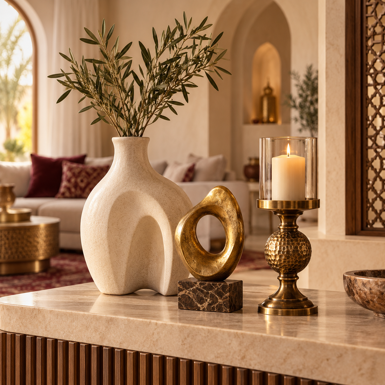 Objets de dcoration intrieure lgants pour salon marocain