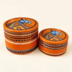 Boîtes rondes orange — Décor équestre – Image 2