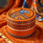 Boîtes rondes orange — Décor équestre – Image 3