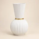 Vases cannelés blanc et or — Trio – Image 4
