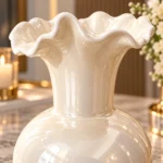 Vase boule nacré à col festonné – Image 3